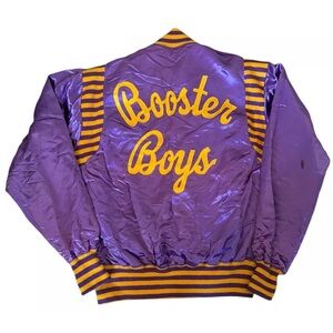 Vintage 50’s Booster Boys Rare Purple And Yellow Jacket Bomber Size Large AHS